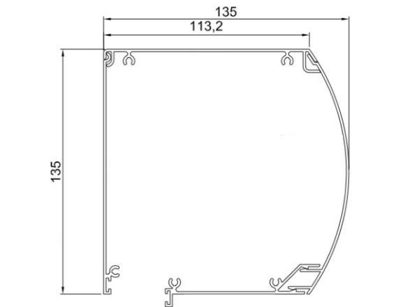 Κουτί ρολών διαστάσεων 135x135mm