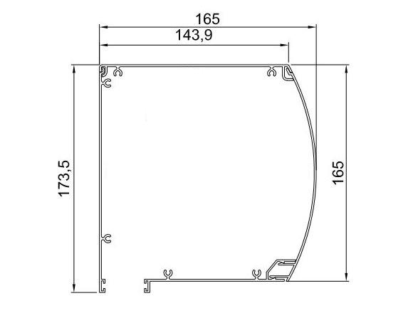 Κουτί ρολών διαστάσεων 165x165mm 