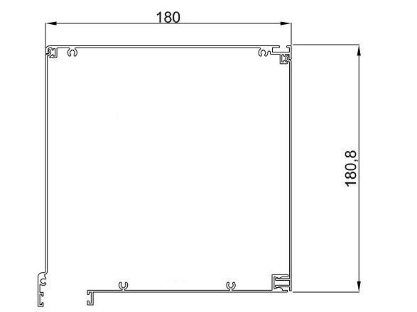 Κουτί ρολών διαστάσεων 180x180mm