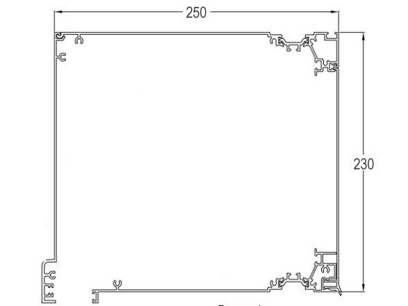 Κουτί ρολών διαστάσεων 230x250mm θερμομονωτικό