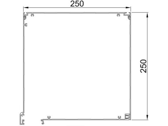 Κουτί ρολών διαστάσεων 250x250mm