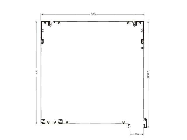 Κουτί γκαραζόπορτας διαστάσεων 30x30mm